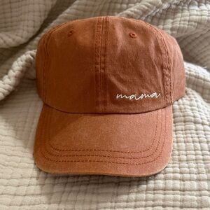 NWT Burnt Orange 'mama' Baseball Hat